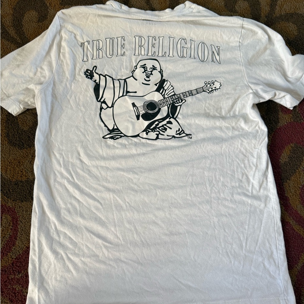 True Religion White Short Sleeve Small Tee